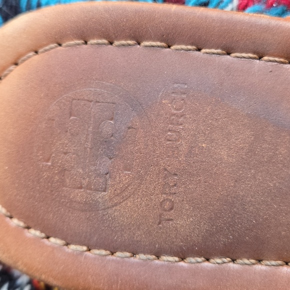 Tory Burch Cognac Brown Leather Miller Medallion Slip-on Flip Flop Sandal - Picture 13 of 17